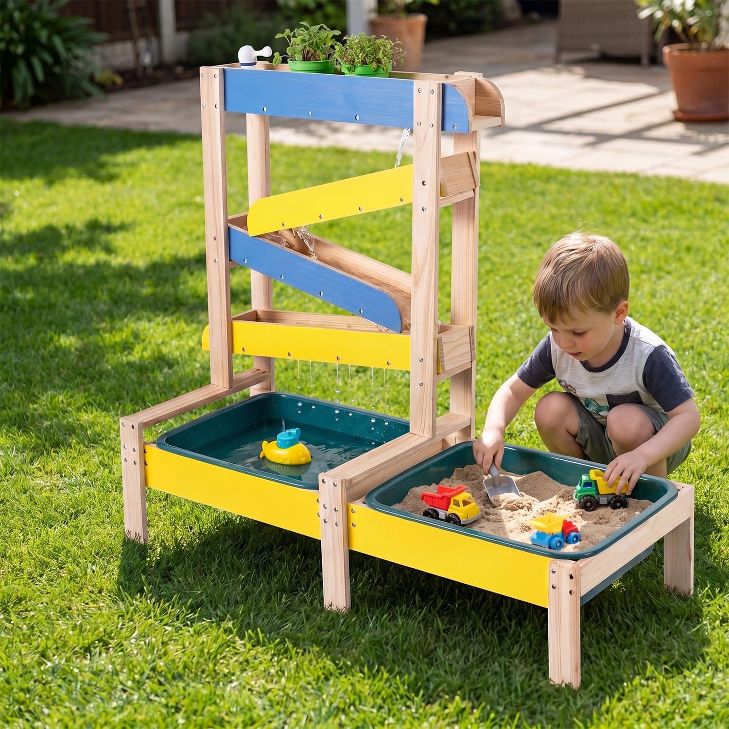 Sand and Water Table for Toddlers | Fir Wood Play Activity Table