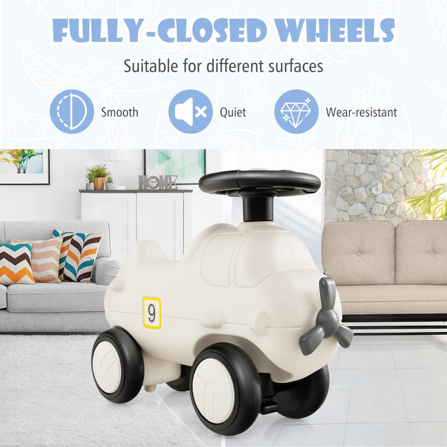 GYMAX Toddler Ride On Car, Kids Plane Sit On Toy Cars
