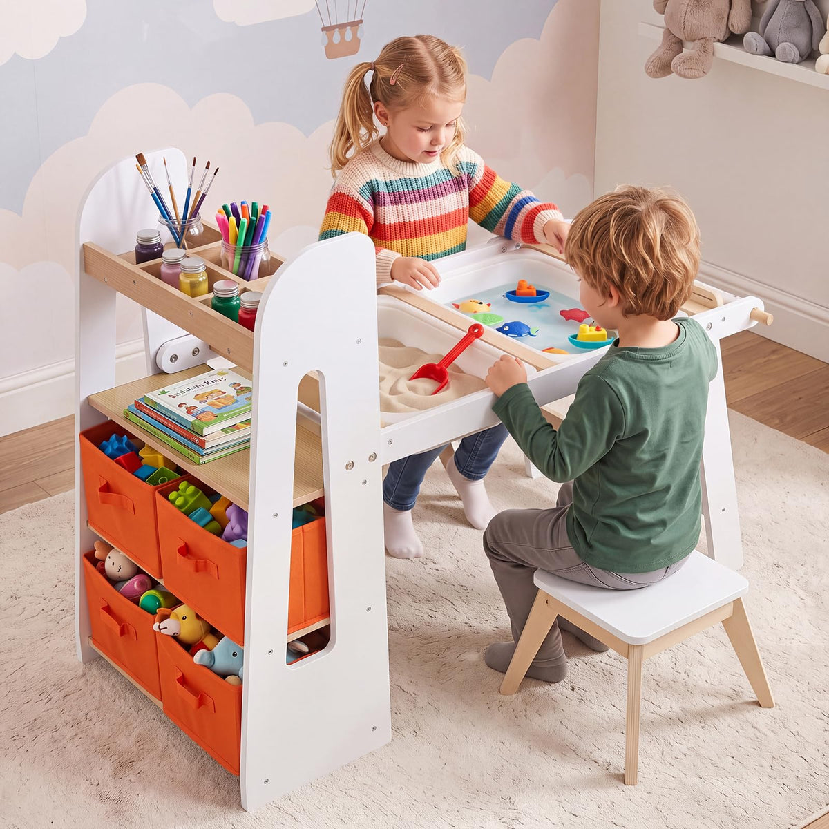 Kids Art Table and Chair Set, Children Activity Table