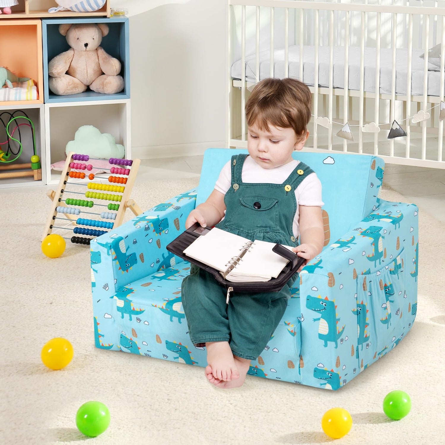 GYMAX Kids Sofa Chair, Upholstered Children Armchair