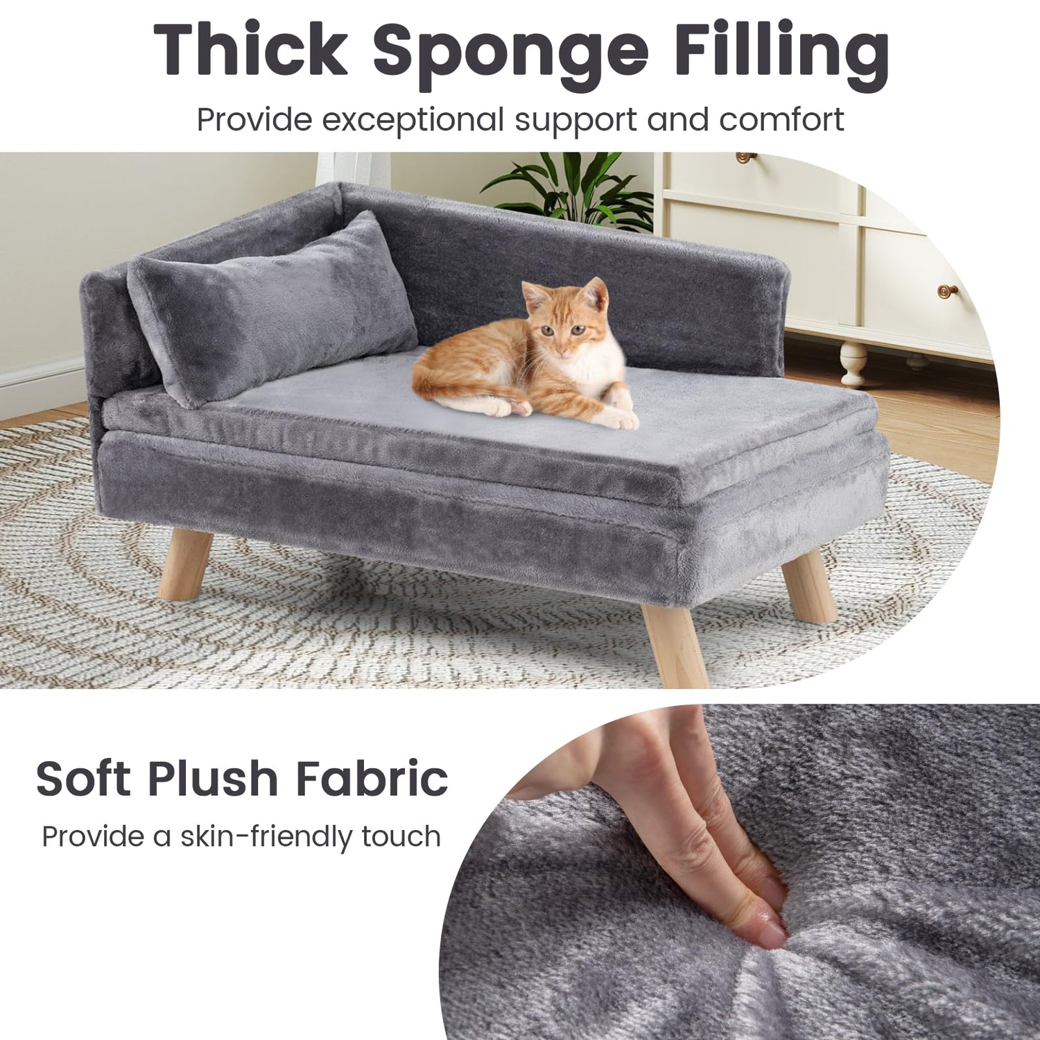 Elevated Pet Bed for Medium and Small-Sized Dogs Puppies Cats Kittens