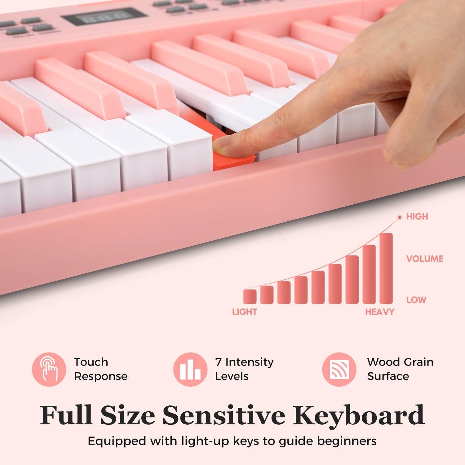 61 Key Folding Digital Piano Keyboard, Portable Full Size Electric Piano