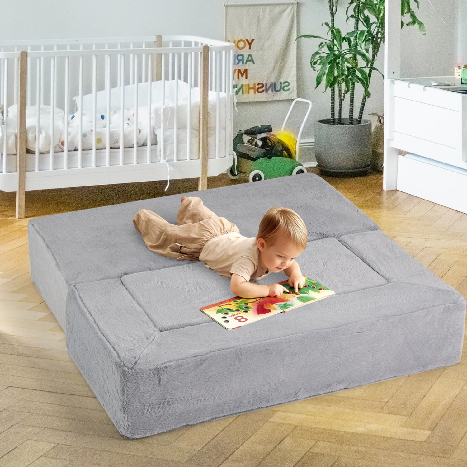 Modular Kids Sofa Childrens Fold Out Couch High Chair with Armrests