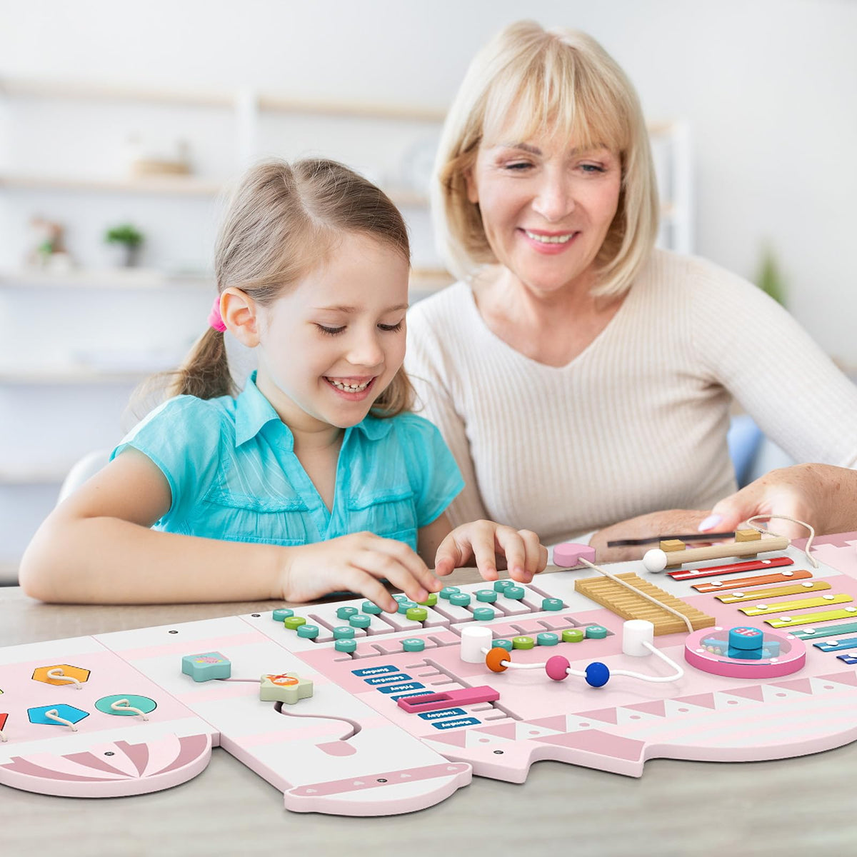 Activity Wall Busy Board Panels 11 in 1 Wooden Sensory Wall Toy
