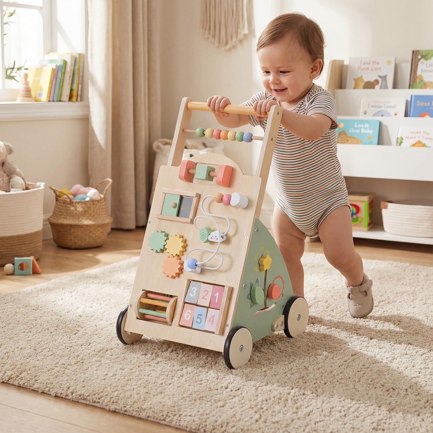 10 in 1 Toddler Push Along Toy with Activity Center