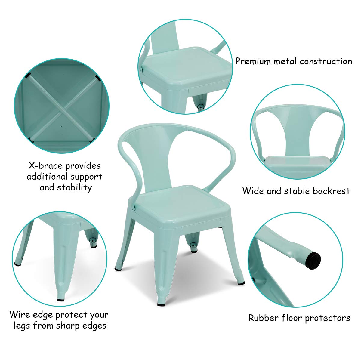 GYMAX Kids Table and Chairs Set