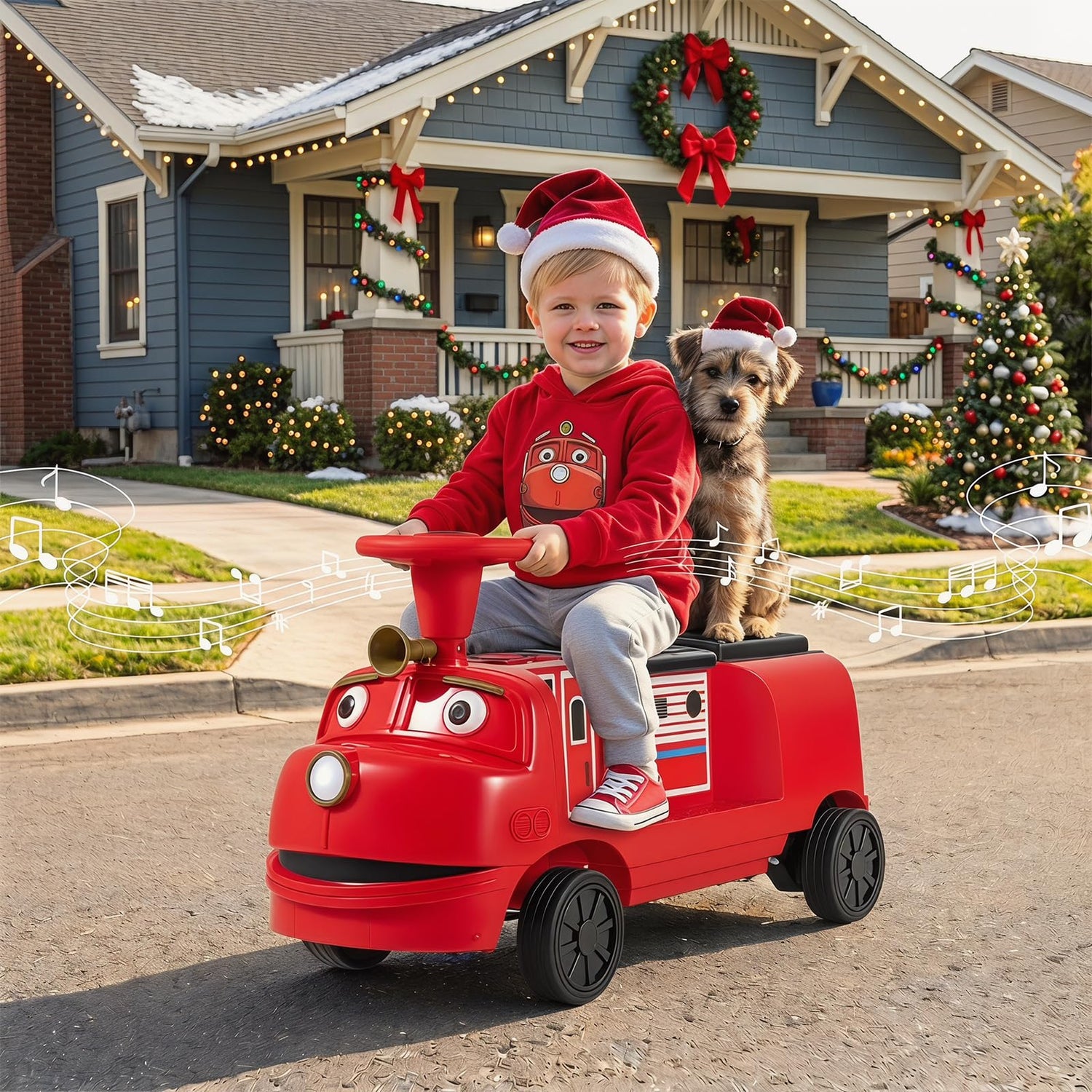 12V Kids Ride on Car, 2-Seater Children Electric Vehicle