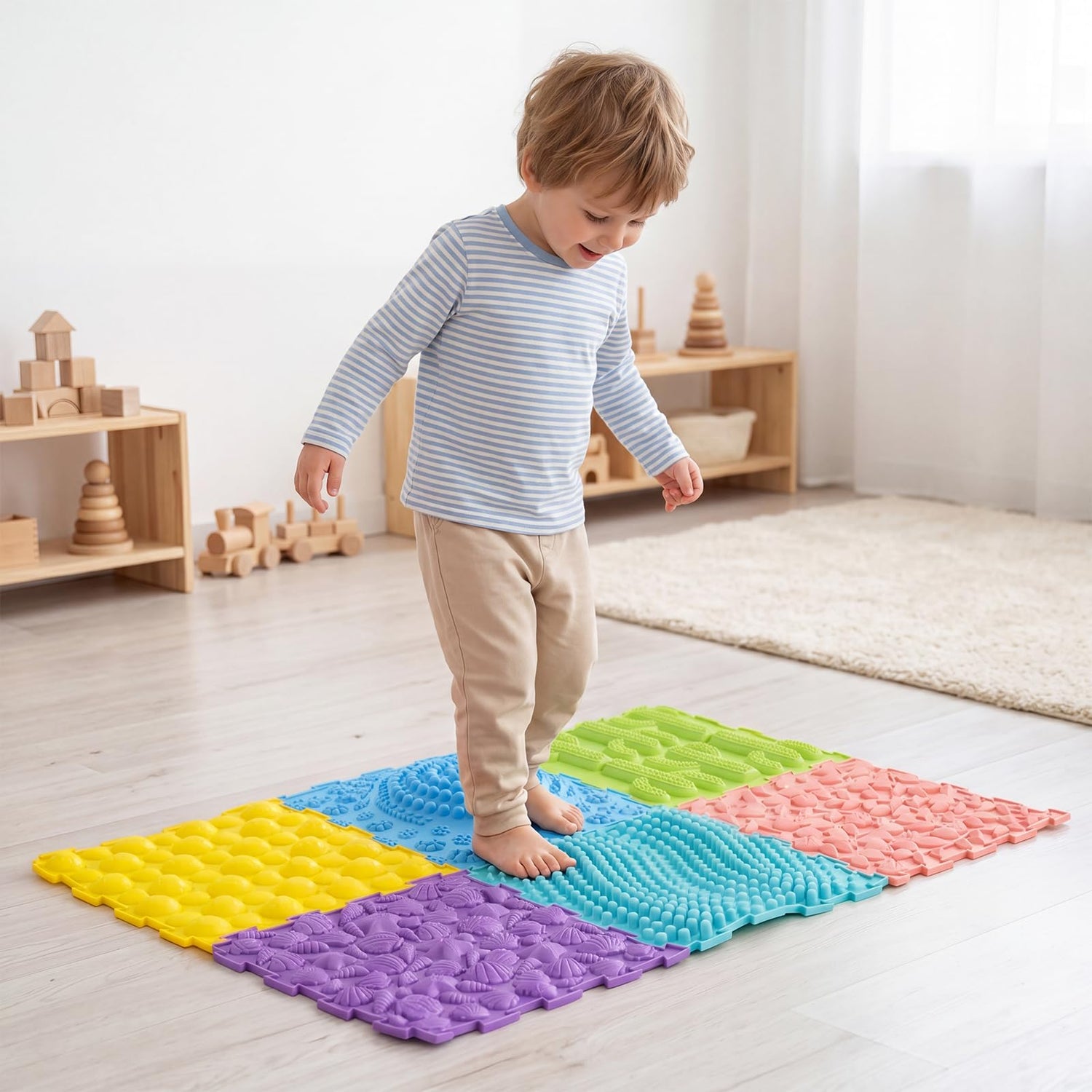 Interlocking Soft Massage Textured Play Mats with Rich Colors