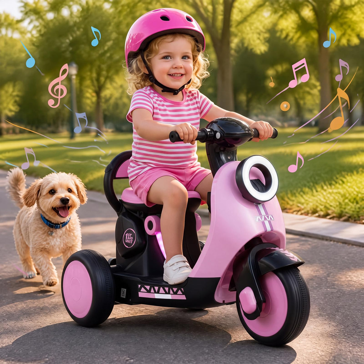 6V Kids Motorbike,Electric Ride On Motorcycle with Headlight