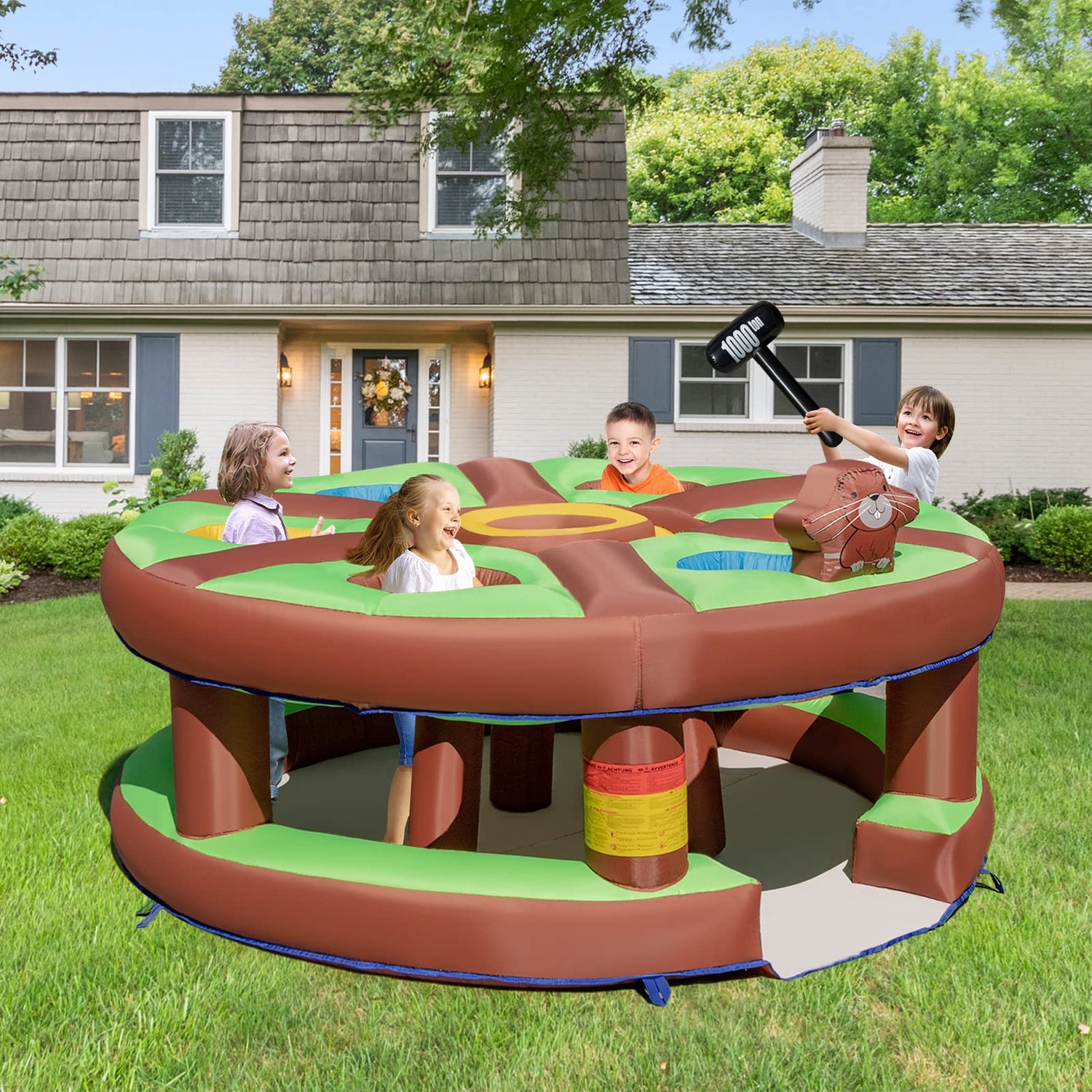 GYMAX Giant Inflatable Whack a Mole