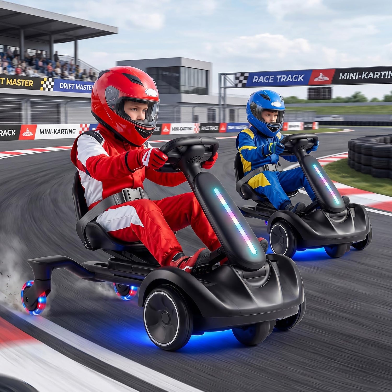 Electric Ride on Drift Car, 6V Battery Powered Racing Kart