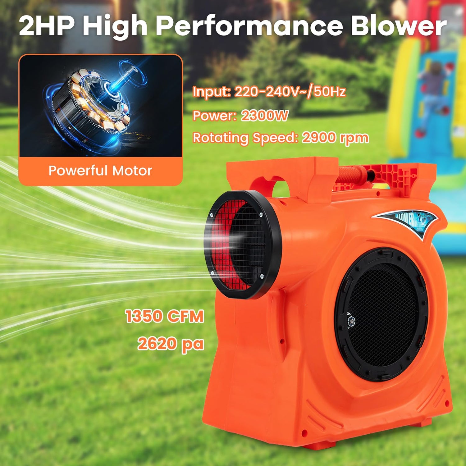 GYMAX 2300W Commercial Inflatable Blower with Integrated Handle
