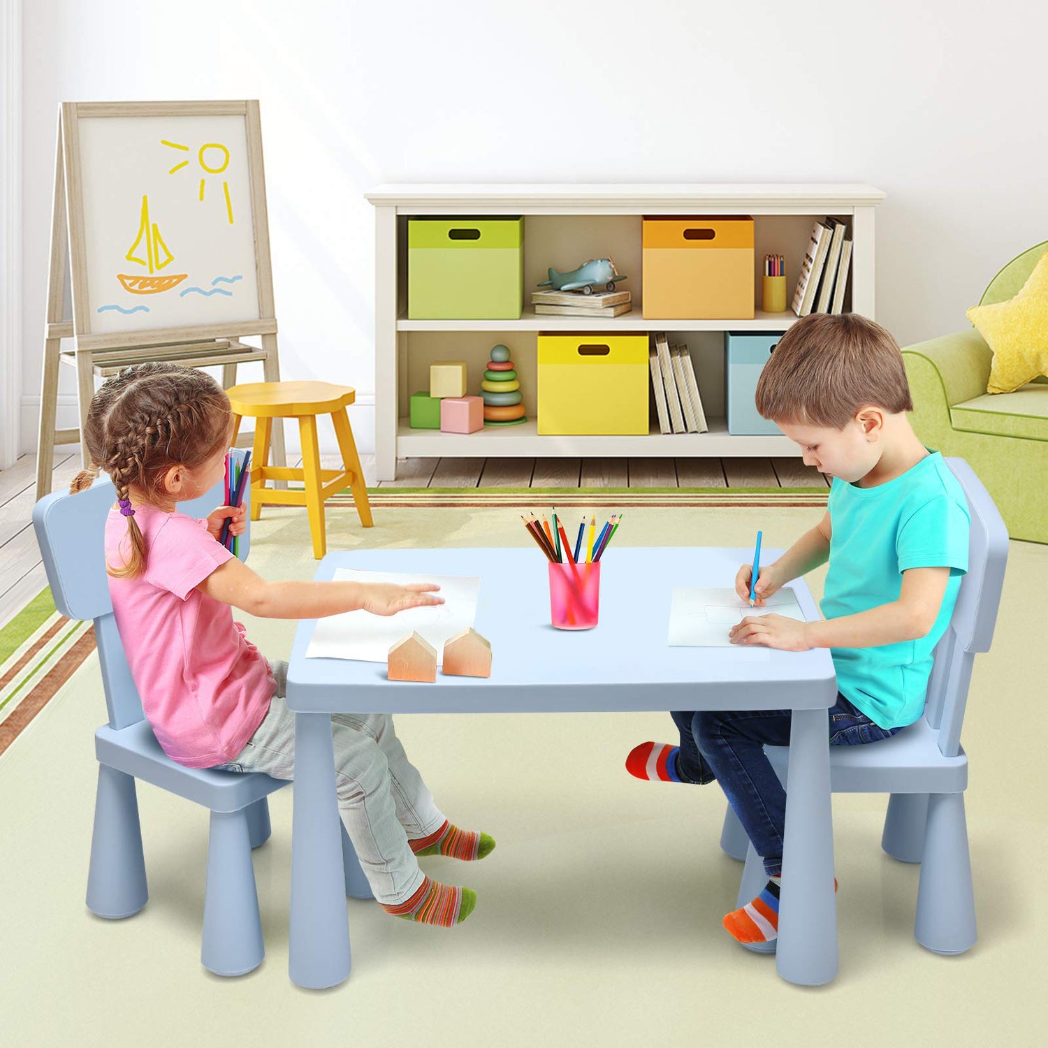 Children Activity Table with 2 Chairs