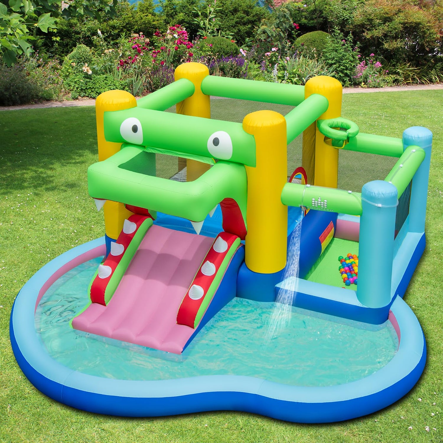 GYMAX 5 in 1 Kids Bouncy Castle with 680W Blower