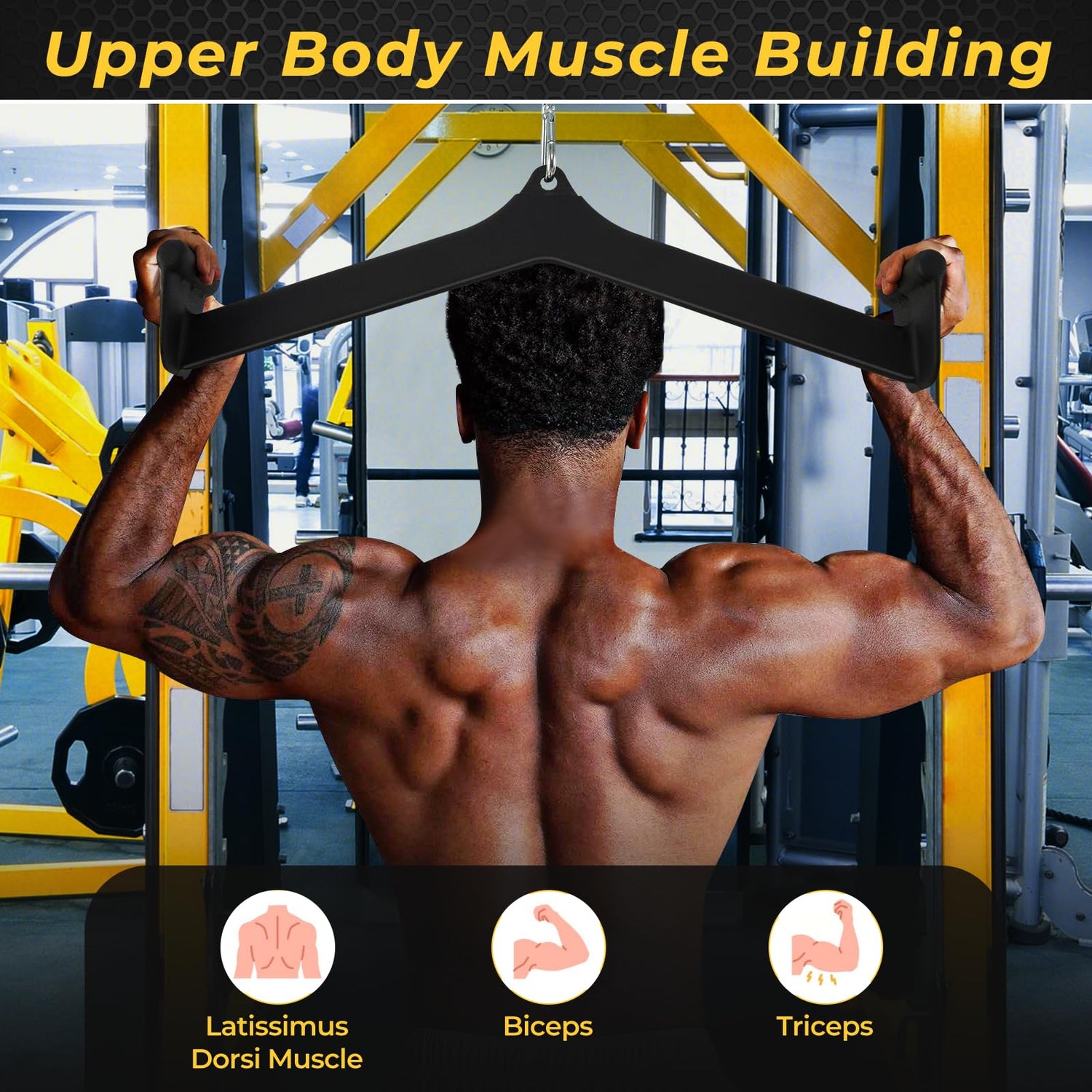 GYMAX 5PCS LAT Pulldown Attachment Set