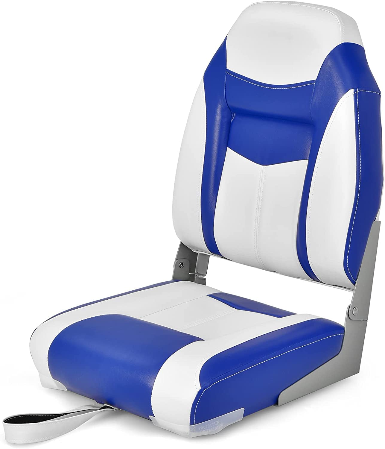 GYMAX Folding Boat Seat with High-density Sponge