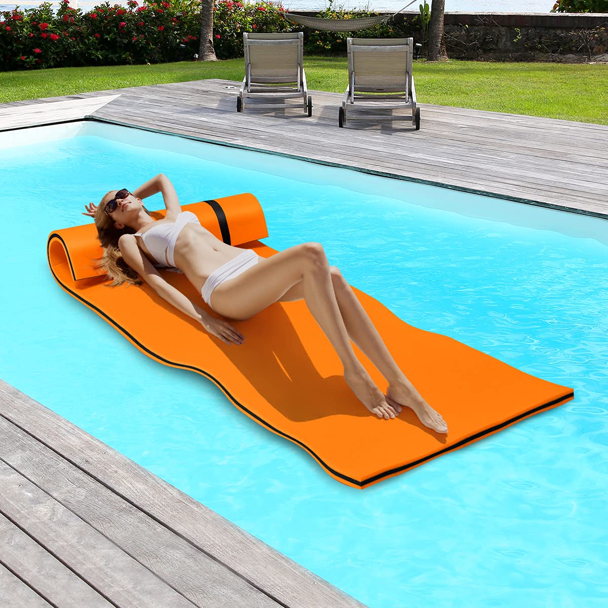 GYMAX Large Floating Water Pad