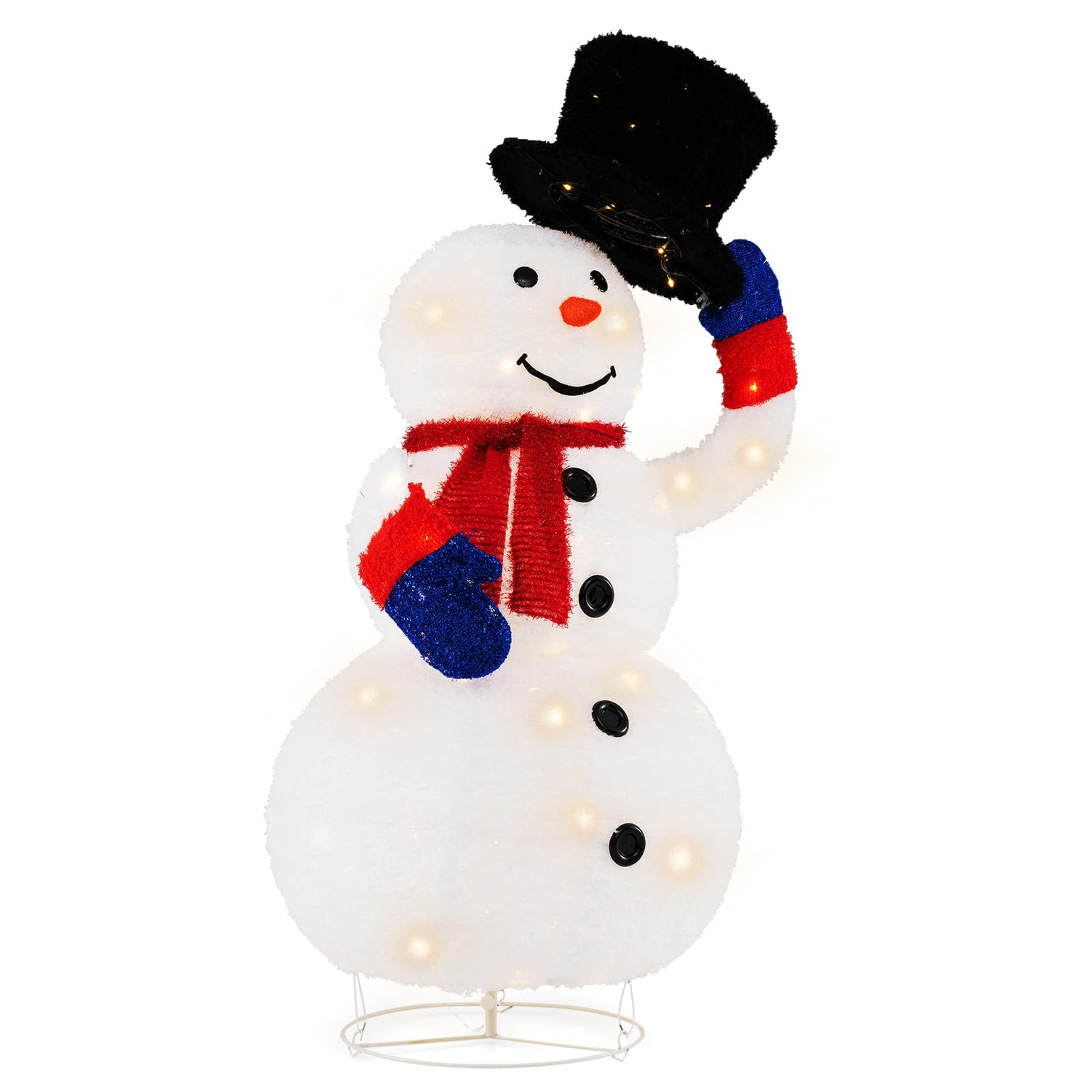 GYMAX Lighted Christmas Snowman