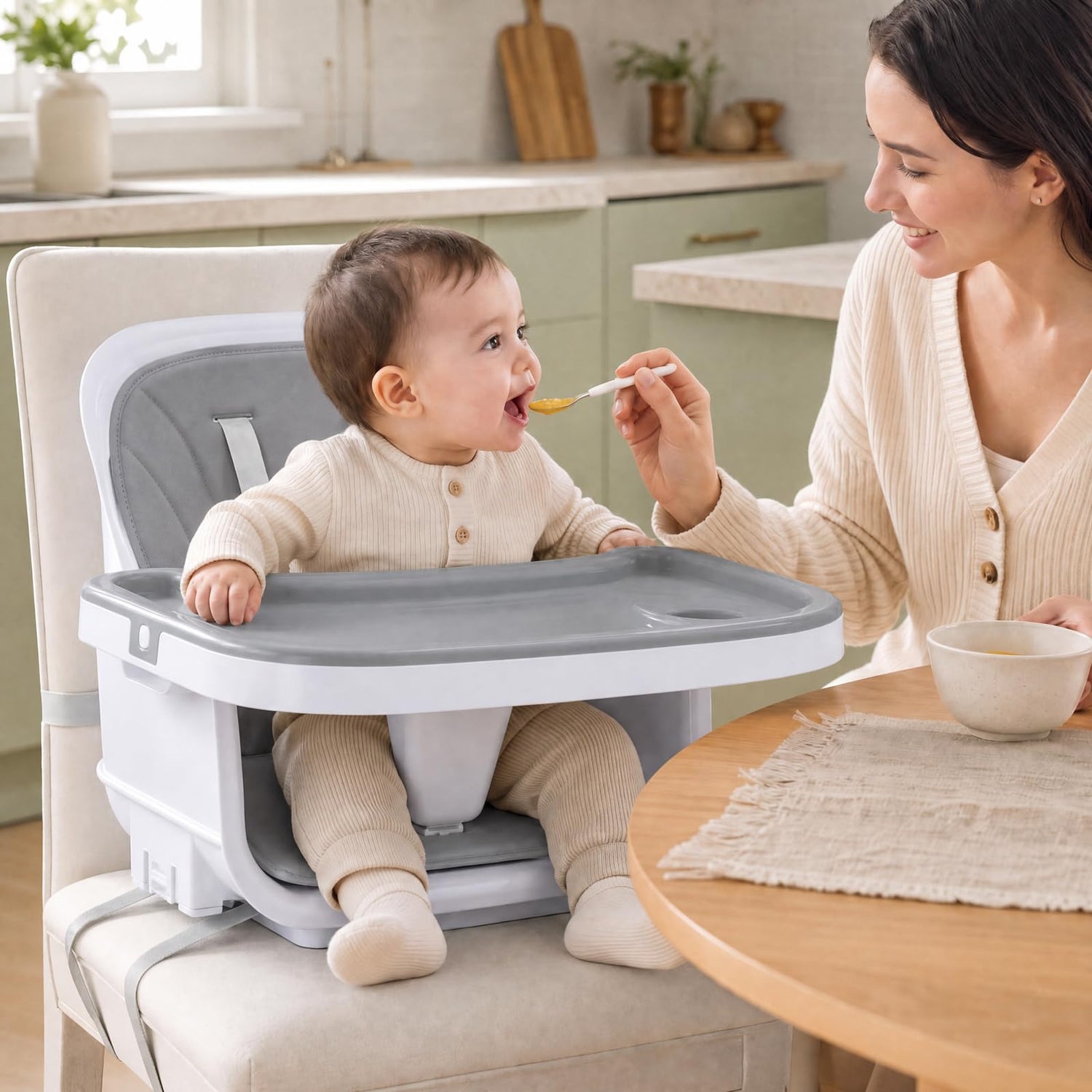 4 in 1 Baby High Chair, Convertible Toddler Feeding Chair