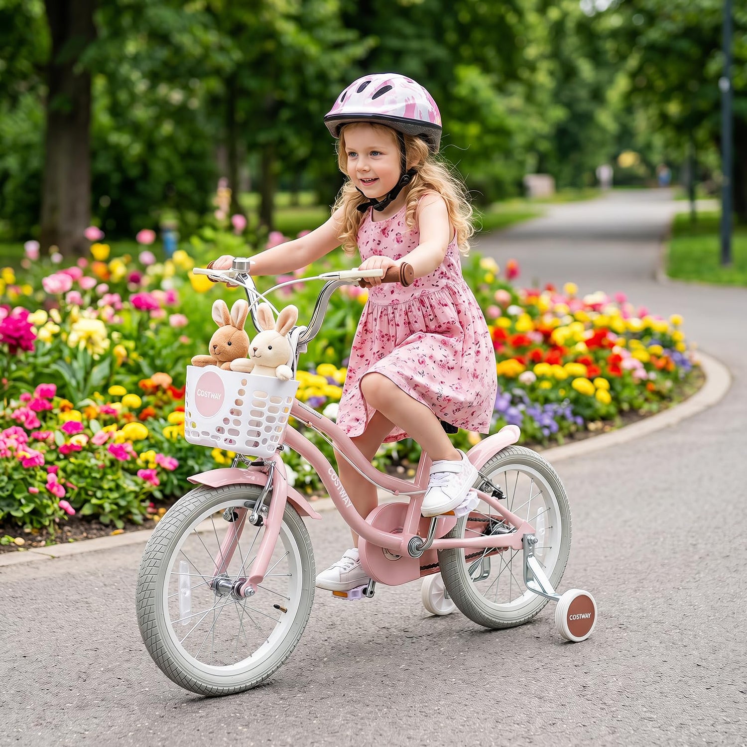 Kids Bike, Children's Training Bicycle | Toddler Bike with Height Adjustable Handlebar & Seat