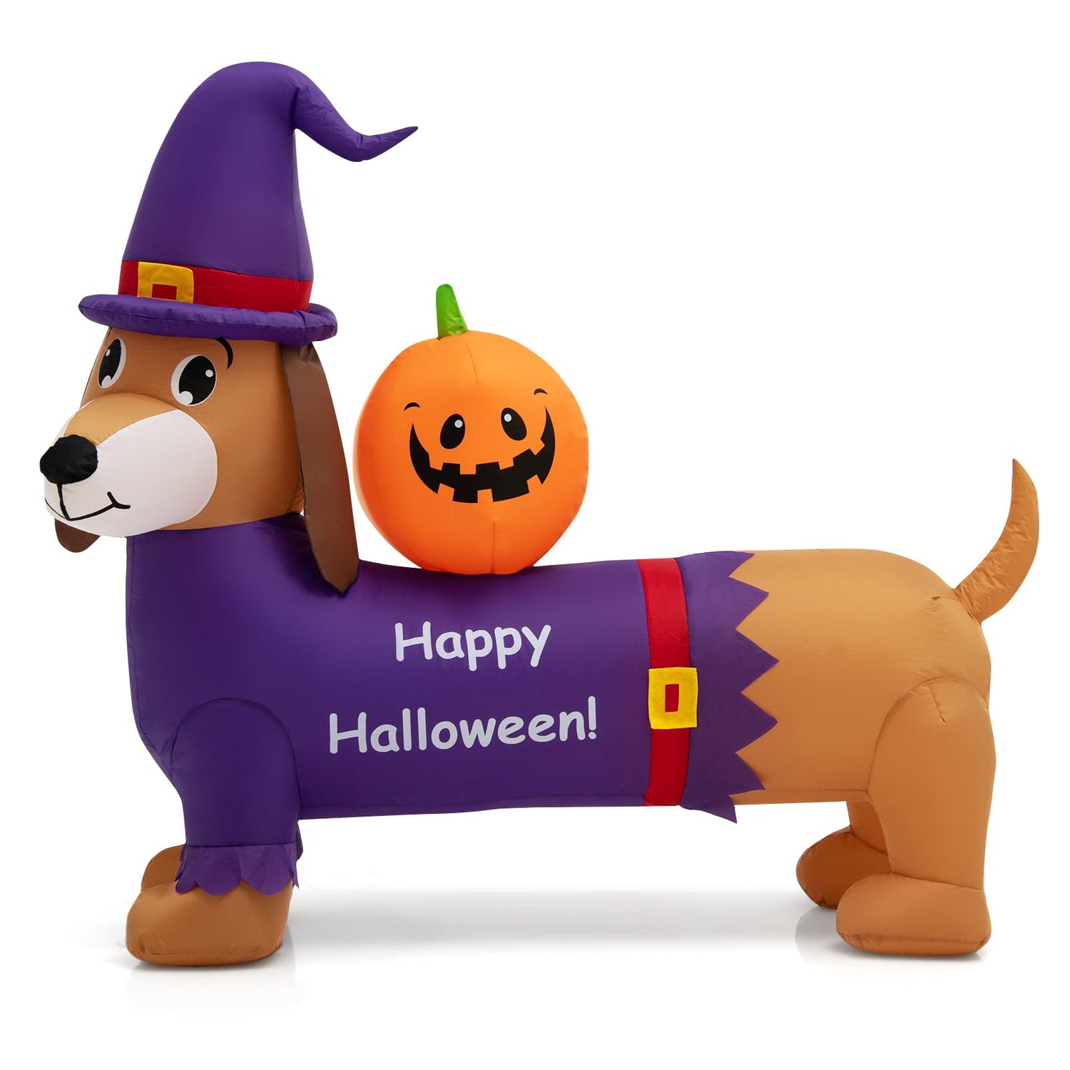 GYMAX 5FT Long Halloween Self-Inflatable Wiener Dog