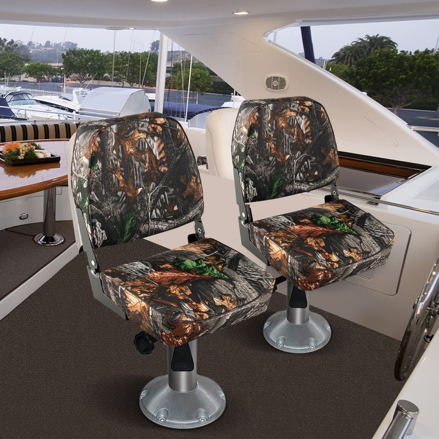 GYMAX Set of 2 Folding Boat Seats