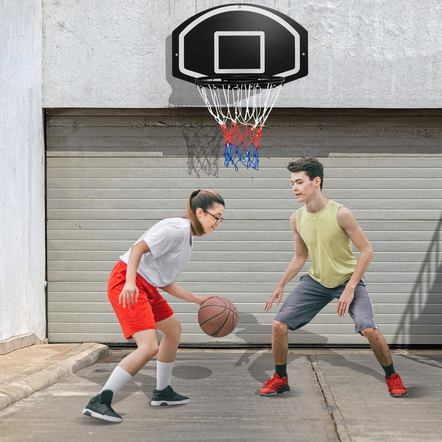 GYMAX 72 x 45.5cm Wall Mounted Basketball Hoop