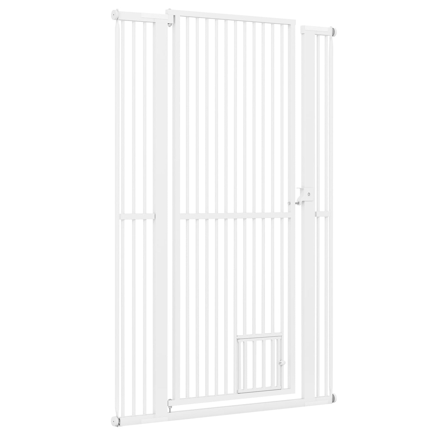 Extra Tall Pet Gate Heavy-Duty Metal Cat Gate with Wide Opening