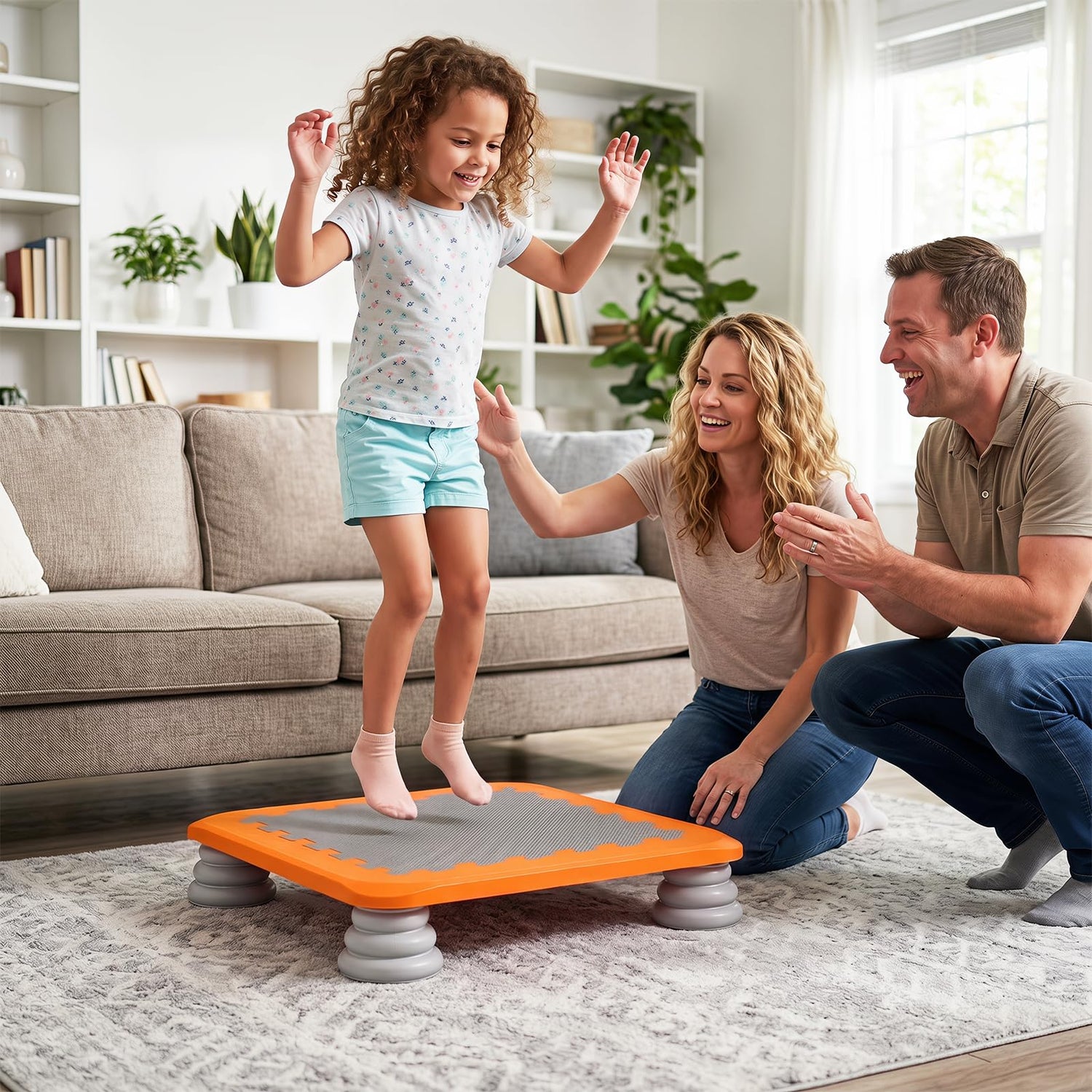 Mini Trampoline for Kids, 65cm Trampoline Bouncing Board