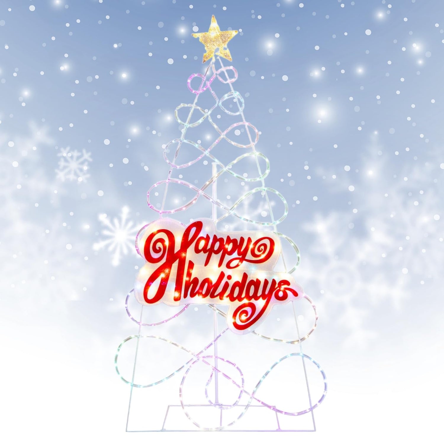 GYMAX Color Changing Christmas Tree