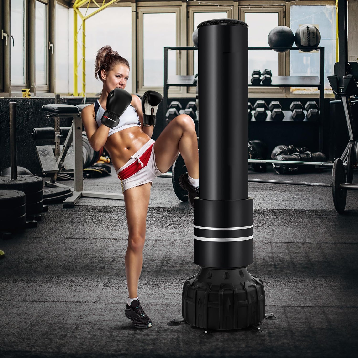 GYMAX 71" Heavy Duty Freestanding Punch Bag