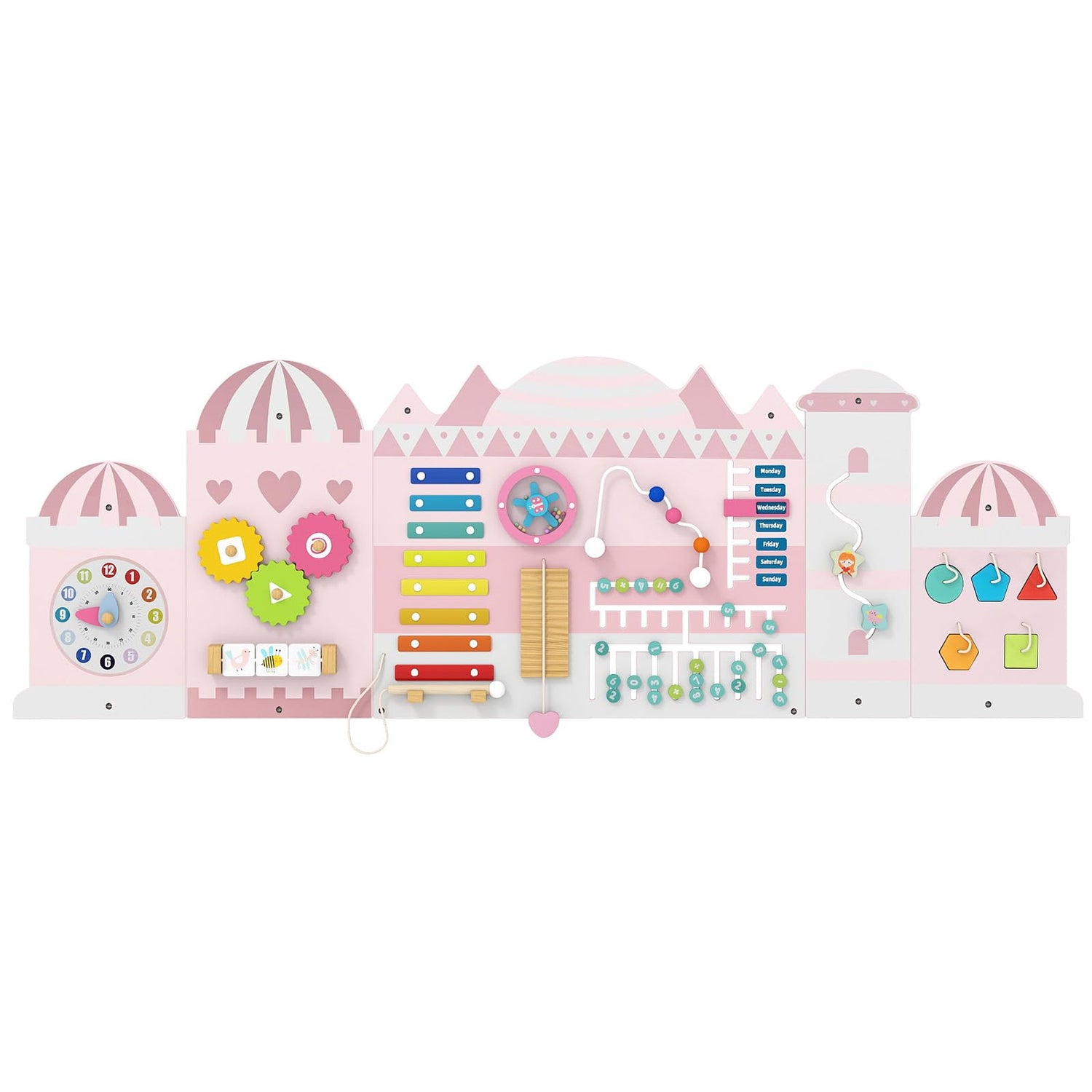 Activity Wall Busy Board Panels 11 in 1 Wooden Sensory Wall Toy