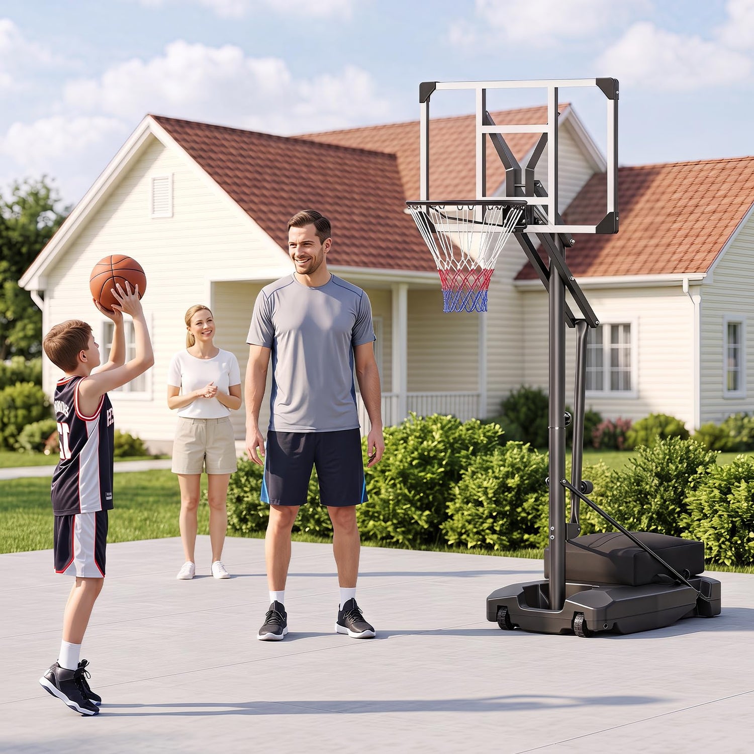 131-263 cm Height Adjustable Basketball Goal System