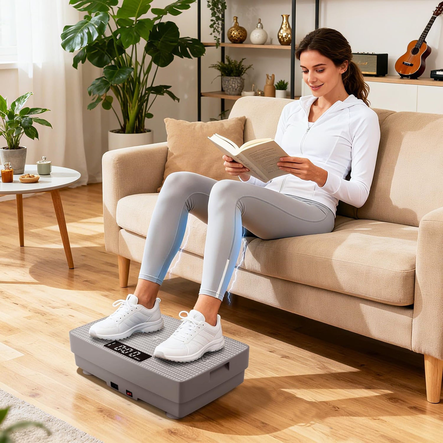 GYMAX Vibration Plate Exercise Machine with Gravity Sensor & Remote Control