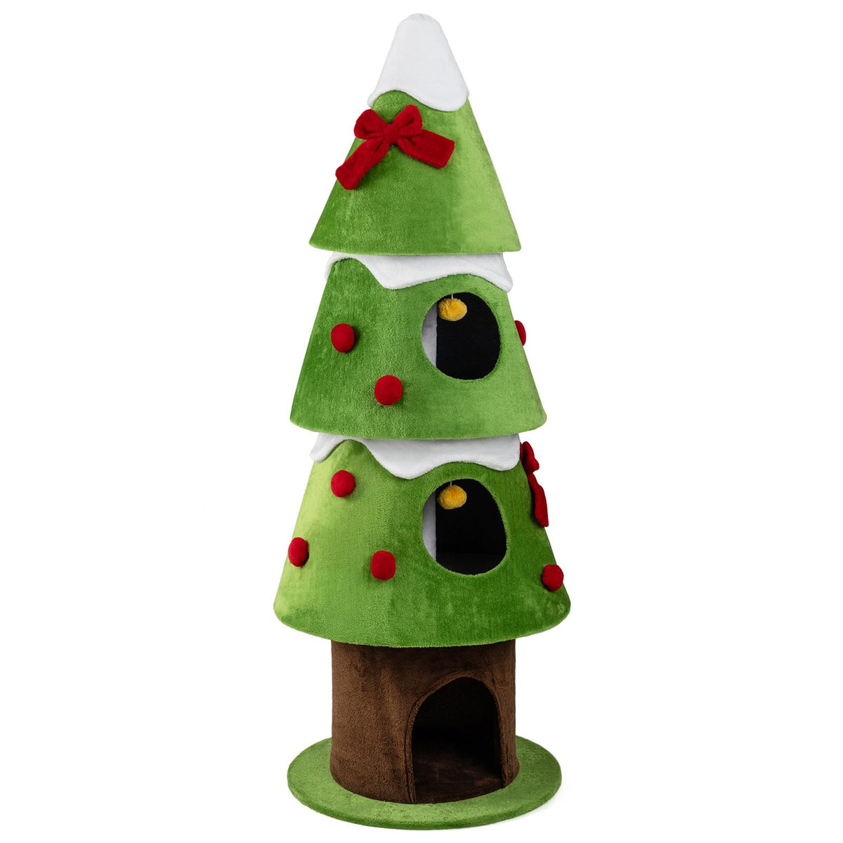 Cat Tree, Christmas Tree Shape Cats Tower with Condos