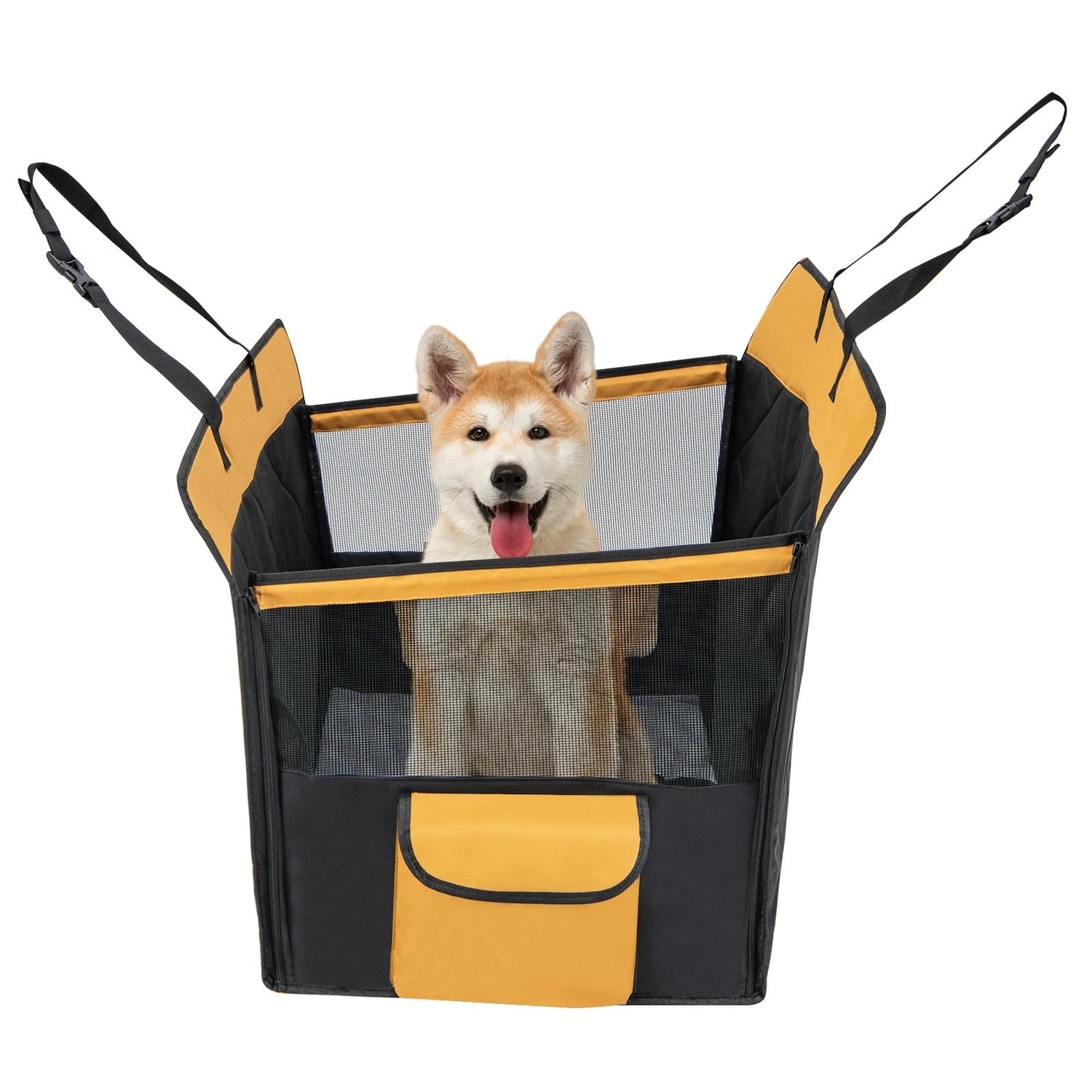 GYMAX Dog Car Seat Cover, Dog Car Hammock with Side Protection