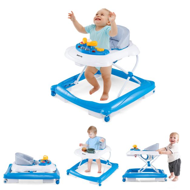 Toddler Activity Center Push Walker with 3 Adjustable Heights